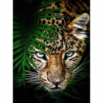 5D DIY Teemantmaaling Leopard Ristpistes Komplekt Mosaiik Teemanttikandid Roos T&auml;is &uuml;mmargune/ruudukujuline puur Kodukaunistus Round 20x30cm