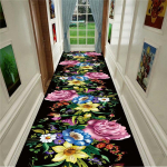 Kvaliteetne kuldne teemant sametvaip 3D prinditud vaip elutuba suure pindalaga vaibad Magamistoa vaip Moodne kodu salongivaip 80x300cm