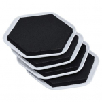 4 tk kauakestev deformatsioonivastane kaasaegne m&uuml;rasummutusm&ouml;&ouml;bel, liikuv kleepuvad jalapadjad Toolijalg valge