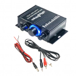 Miniv&otilde;imendi HiFi autostereomuusika vastuv&otilde;tja FM MP3 v&otilde;imsusv&otilde;imendi Receiver & Connection Cable & Audio Cable