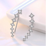 ANENJERY Naiste moeehted Neli k&uuml;&uuml;nt Seitse t&auml;rni tsirkoonist klambriga k&otilde;rvar&otilde;ngad naistele Ear Cuff boucle d'oreille femme S-E243 h&otilde;be