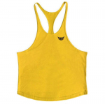 Meeste puuvillane ranna- ja surfivest &Uuml;markaelus Sport Treening Fitness Tank Top Muscle Kulturism Stringer Singlet L kollane