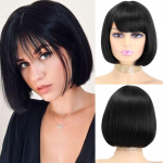 MERISIHAIR s&uuml;nteetiline l&uuml;hike sirge Bob roosa parukas tukkidega naistele Ombre must punane blond roosa naturaalne l&uuml;hike parukas China