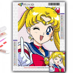 5D DIY Teemantmaal Sailor Moon Cross Stitch Teemantkunst tikandid Mosaiik Home Deco Full Round 20X30CM