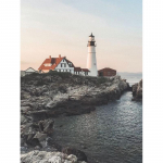 DIY Lighthouse 5D Teemantmaal T&auml;is&uuml;mmargune puur Mere&auml;&auml;rne Teemanttikandid Ristpistes Mosaiikkomplektid Seinakunst Kodukaunistus Full Round 60x90CM