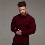 Muscleguys American Tough Guys Fitnesstopid Meeste Kevadlael Pikkade varrukatega T-s&auml;rk &Otilde;huke Sport Vabaaja s&auml;rk J&otilde;usaaliriided M must