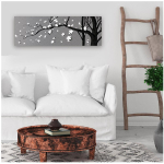 Les Tr&eacute;sors De Lily [A2327] - Taimne t&auml;hel&otilde;uend  Cotton Flowers  hall valge - 90x30 cm hall