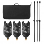 Kalastushammustuse alarmid Kalap&uuml;&uuml;gi Banksticks Swingers komplekt polsterdatud kalastust&ouml;&ouml;riistade kotiga Set 1