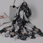 Moeprindiga suur r&auml;tik, siidist sall, naiste luksuslik br&auml;ndi satiinist peapael Hijab Bandana turban Foulard suvised rannavargad 180*90+-5cm