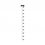 (Nikita) Habemega laste k&otilde;rguse diagrammi seinakleebis Kodukaunistus Multifilm k&otilde;rguse joonlaud One Size valge