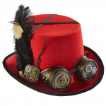 Steampunki m&uuml;ts Steampunki peak&uuml;barad meestele koos prillidega Steampunk ajar&auml;nduri m&uuml;ts Steampunk aksessuaarid Halloweeni pidu must