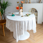 Puuvillased valged laudlinad Luksuslik pitsist laudlina pulmadeks &uuml;marlaua sisekujundus Hotelli kohviku taustaga riidest lauakate 65x65cm rectangle valge