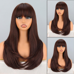 MERISIHAIR naiste ombre must pruun blond pika kihiline parukas tukkidega s&uuml;nteetilisest kiust naturaalsest sirgest igap&auml;evaseks kandmiseks laineline parukas 60cm