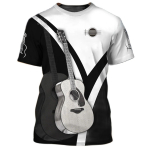 Suvised meeste T-s&auml;rgid Guitar Graphic 3D Mood Muusika T-s&auml;rk Pullover L&uuml;hikeste varrukatega O Kaelusega Rock Hip Hop Topid Suurem&otilde;&otilde;tmelised r&otilde;ivad 6XL