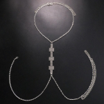 Stonefansi geomeetriline rinnakett naistele Ehted Rhinestone rakmed Rinnahoidja Rave pesu Aksessuaarid Seksikad bikiinid 2023. aasta ujumistrikoo Type 2 kuld