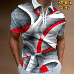 Casual Lapel T-s&auml;rk Noorte Meeste Mood T&otilde;mblukuga T-s&auml;rk L&uuml;hikeste varrukatega T-s&auml;rk Meeste 3D Red Veins Print T-s&auml;rk L hall