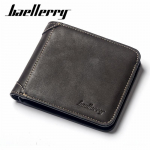 Baellerry Fashion meeste nahast l&uuml;hikesed rahakotid Klassikalise disainiga visiitkaardihoidjaga rahakott 9.7cm*11.7cm*1.5cm must
