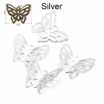 100 tk/partii Butterfly Filigraansed &uuml;mbrised &Uuml;hendused Charm DIY Ehted Aksessuaarid Leiud Ehete valmistamise tarvikud A