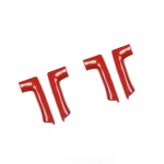 Punase s&uuml;sinikkiust siseukse paneeli t&otilde;mberiba uksek&auml;epideme dekoratiivne riba Volkswagen VW Golf 6 GTI MK6 jaoks B Front x Rear 4pcs red