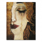 Klassikakunstnik Gustav Klimt Kiss Tear Abstraktsed &otilde;limaalid l&otilde;uendil Plakatid ja tr&uuml;kised Cuadrose seinapildid elutuppa 20x30cm
