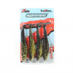 Zmani pehme peibutis SwimmerZ 4 tolli 4/pakk Gold Rush (6251)