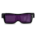 Rakenduse juhtimine Bluetoothi ​​LED-peokrillid Kohandatud keeled USB-laadimine Vilkuvad helendavad prillid J&otilde;ulukontserdi p&auml;ikeseprillid App Control roosa