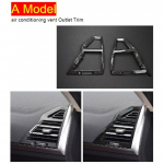 Car Interior air conditioning vent Outlet Trim Cover Frame Styling Carbon fiber Stickers for BMW X3 X4 G01 G02 2022 A Carbon fiber Color
