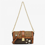 Kerge luksuslik vana lillega nahast v&auml;ike kott silinderkott 2023 uus padjakott keti rihm &uuml;he &otilde;la rist kehaga naiste kott 5263 M valge