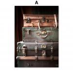 Kuivatatud lehed Allium Lilled Linnud Rohi P&auml;ikeseloojang Kohvrid Seina Kunst Print L&otilde;uend Maali P&otilde;hjamaade Plakat Dekoratsioon Pildid Elutuba A4 21X30cm No Framed