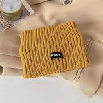 1 arvutiga naiste talvine laia &auml;&auml;rega peapael, kootud soe peapael elastne spordipeapael kollane