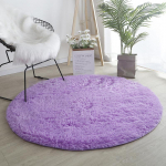Punane vaip &uuml;mmargune pehme kohev vaip Soliidne mitmev&auml;rviline &uuml;mmargune diivanilaua vaip Palus lastetoa vaibad Shaggy m&auml;ngumatt Armas Diameter 80cm