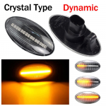 2tk LED d&uuml;naamiline k&uuml;lgmarker suunatulede j&auml;rjestikuse vilkuri helekollane indikaator Suzuki Swift Jimmy Vitara SX4 Alto jaoks Dynamic Crystal Type