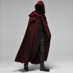 Cosplay Keskaegsed Meeste Kost&uuml;&uuml;mid R&uuml;&uuml;tel Piraat Prints Gooti retro kapuutsiga kuub Keebid Pikad hommikumantlid Jakid Karneval Halloween L punane