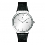 Westari profiiliga nahast rihm, h&otilde;bedane sihverplaadi kvarts 50214STN107 meeste k&auml;ekell h&otilde;be