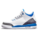 Air Jordan 3 Retro GS Racer Blue Laste tossud Valge Must Tsemendi-Hall 398614-145 36