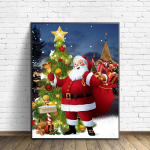 5D DIY teemantmaaling J&otilde;uluvana ristpistes komplekt Mosaiik Teemanttikandid T&auml;is&uuml;mmargune/ruudukujuline puur Kodukaunistus Round 30x40cm