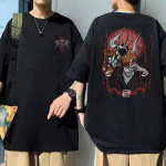 Anime Bleach Kurosaki Ichigo Graafiline T-s&auml;rk Unisex Naised Vintage &Uuml;lem&otilde;&otilde;dulised T-s&auml;rgid Vabaaja T-s&auml;rk Unisex Jaapani Unisexga Puuvillased T-s&auml;rgid L