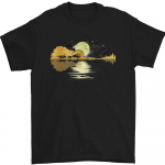 Guitar Reflection Guitarist Bass Acoustic Unisex T-s&auml;rk S