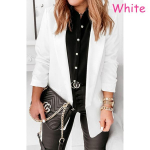 Naiste pikkade varrukatega &uuml;hev&auml;rviline &uuml;likond, vabaaja &otilde;huke p&auml;evakost&uuml;&uuml;m, suur suurus S-3XL XXXL valge