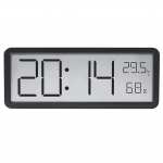 LED digitaalne &auml;ratuskell Laetav lauakell seinakell kuup&auml;evaga temperatuuri niiskus, 12/24h must