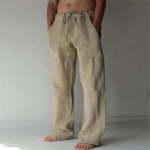 Meeste vabaaja puuvillased linased p&uuml;ksid Moodsad tugeva taskuga n&ouml;&ouml;riga kottis p&uuml;ksid Mugavad lahtised laia s&auml;&auml;rega p&uuml;ksid Streetwear dressip&uuml;ksid XL khaki