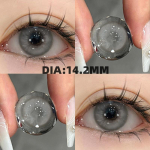 Mill Creek 2tk/1par kontaktl&auml;&auml;tsed hallid 14,2 mm aastaseks kasutamiseks m&otilde;eldud silmameigi kontaktl&auml;&auml;tsed &uuml;mbrisega Natural Soft Kontaktl&auml;&auml;tsed WT40% 0 hall