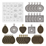 1 komplekti silikoonist ripatsmudel kandikutega, nipsasjakeste valmistamise mudel, epoks&uuml;vaigu valamine