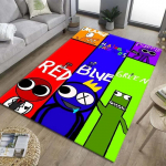 &Otilde;udusm&auml;ng R-Rainbow Friends Cartoon Area vaip, vaip kodu elutoa diivani uksemati sisekujundus, laste libisemiskindel p&otilde;randamatt 90cm x 130cm