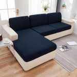 &Uuml;hev&auml;rvilised diivanipadjakatted elutoa jaoks Elastne diivani istmekate nurgadiivani kate Slipcover tooli kaitse Normal Size (S)-1pc tumesinine v&auml;rv