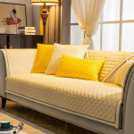 Tepitud paks pl&uuml;&uuml;s sametdiivani kate 3 4 istekohta Loveseat L-kujuline diivani kate Tahke &uuml;lipehme tugitoolikaitse roheline soe Cushion cover45x45cm beež