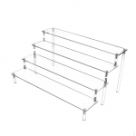 Riiuli t&ouml;&ouml;pinna dekoratiivredeliga vitriin Kodukaunistuse akr&uuml;&uuml;l kosmeetikaparf&uuml;&uuml;mi jaoks 27x40x20cm