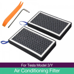 Tesla Model 3 Model Y 2022 HEPA Aktiivs&ouml;e &Otilde;hufilter 2-osaline Komplekt Konditsioneeri Filterelement Vahetus Tarvikud Cn