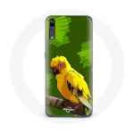 Rohelise taustaga &uuml;mbris Huawei P20 Yellow Parakeet Birds jaoks