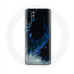 Huawei P30 Pro &uuml;mbris Mitmev&auml;rvilised sinakashallid ja mustad suitsupilved mustal taustal